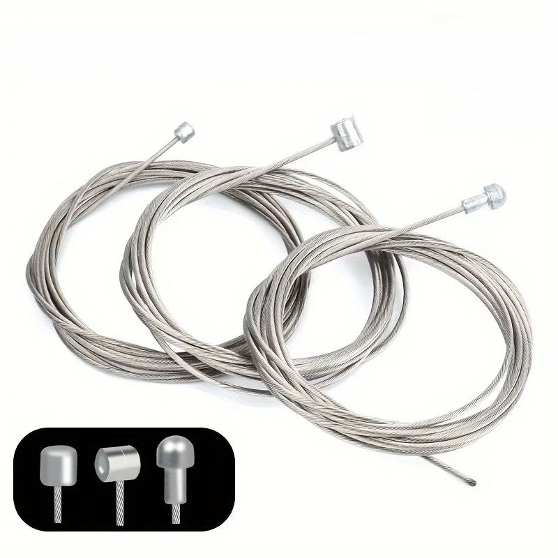 AliExpress 4pcs Bicycle Brake Cable Set 2m Length Stainless Steel Brake Shift Wire MTB Road Bicycle Inner Cable