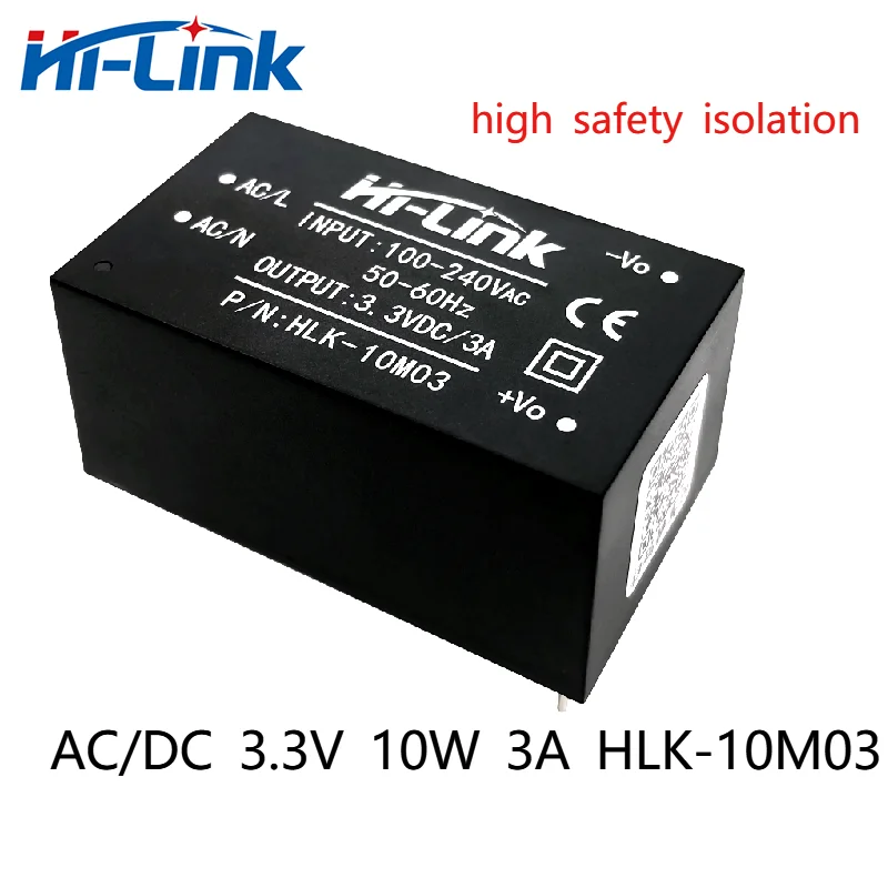 Hi-Link 2pcs/lot 220v 3.3V 10W AC DC isolated switching step down power supply module AC DC converter HLK-10M03