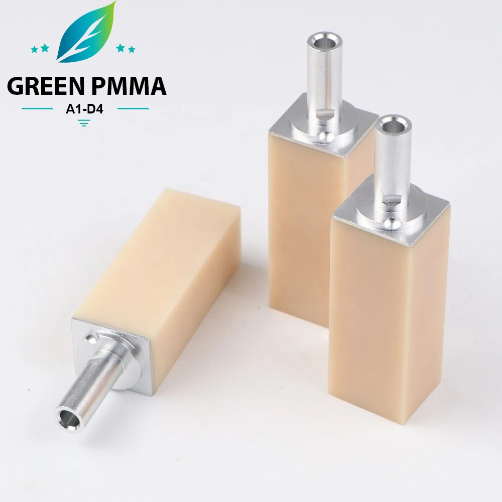 Green 15Pcs Monocolor PMMA Block CAD CAM Cerec Resin Temporary Crown and Bridge Material System Milling for Dental Lab Product