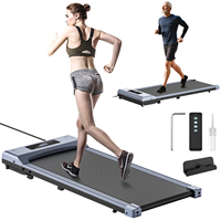 2.5HP Low Noise Walking Pad Running Jogging Machine with Remote Control for Home Office, Lightweight Portable Desk Treadmill