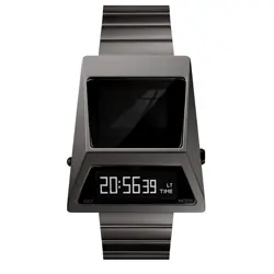BENLYDESIGN S3000 Men's Retro Style Solar-Assisted Cyber Punk Metal Digital Watch LED Display Electronic Watch For Man Gift