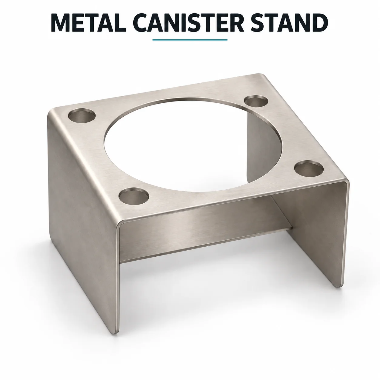 Surgical Tabletop Canister Stand 14cm Diameter Stainless Steel Canister Support 4 Accessory Ports