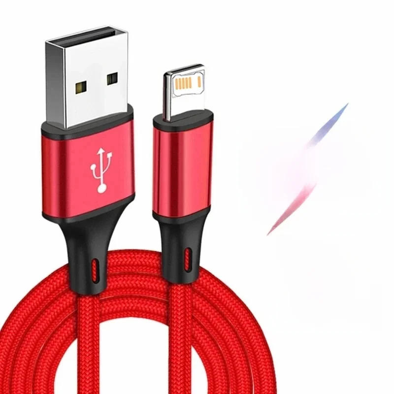 Câble de Charge rapide tressé en Nylon pour iPhone 11 12 13 mini 14 Pro Max X XR X 6 6S 7 8 Plus SE câbles de synchronisation de données USB à Charge rapide