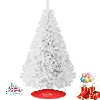 7FT White PVC Christmas Tree 1
