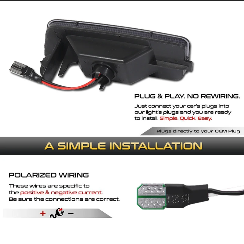 バンパーサイドマーカーライトアクセサリー,お好みのレンズ,t10,12v,信号灯,フォルクスワーゲンmk6,gti,2010-2014, 2個