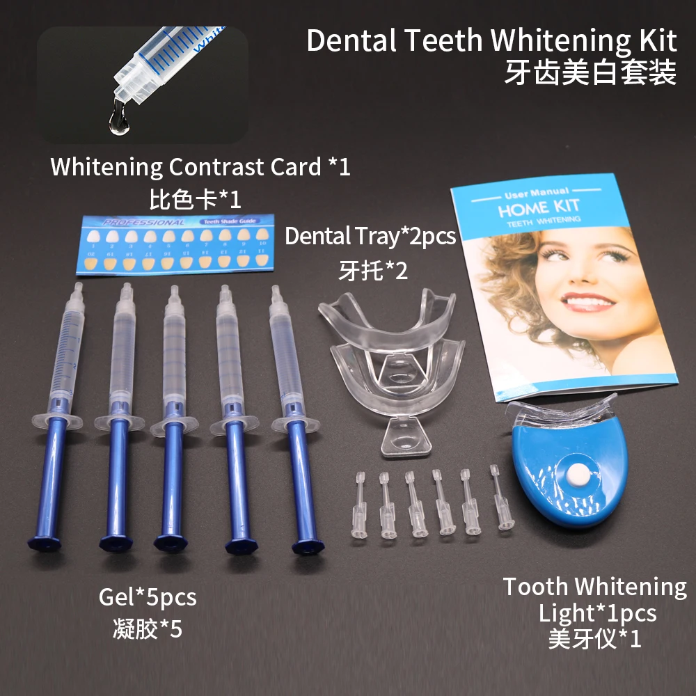 Blue Light Teeth Whitening Kit With Gels Teeth Whitening Set Teeth Whitener Dental Care