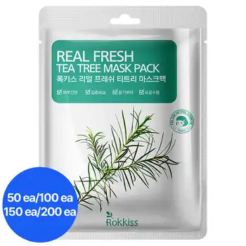 록키스 리얼 프레쉬 티트리 마스크팩 50매입, 23g 