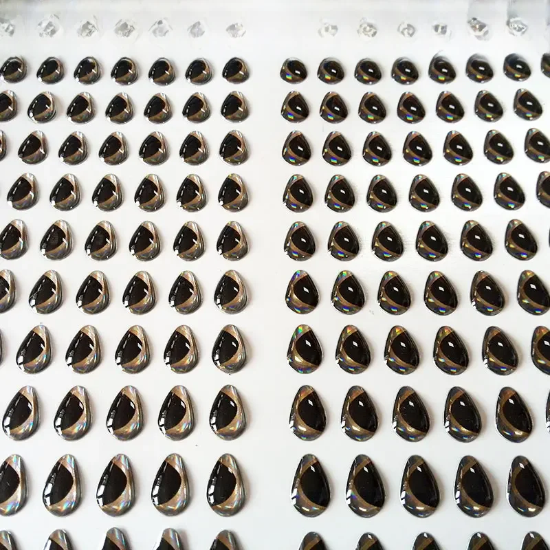 Nouveauté yeux de poisson 3d 2.3*4mm 3.5*5mm 5mm * 6mm 5mm * 7mm 4 tailles choisir 500 pièces/lot