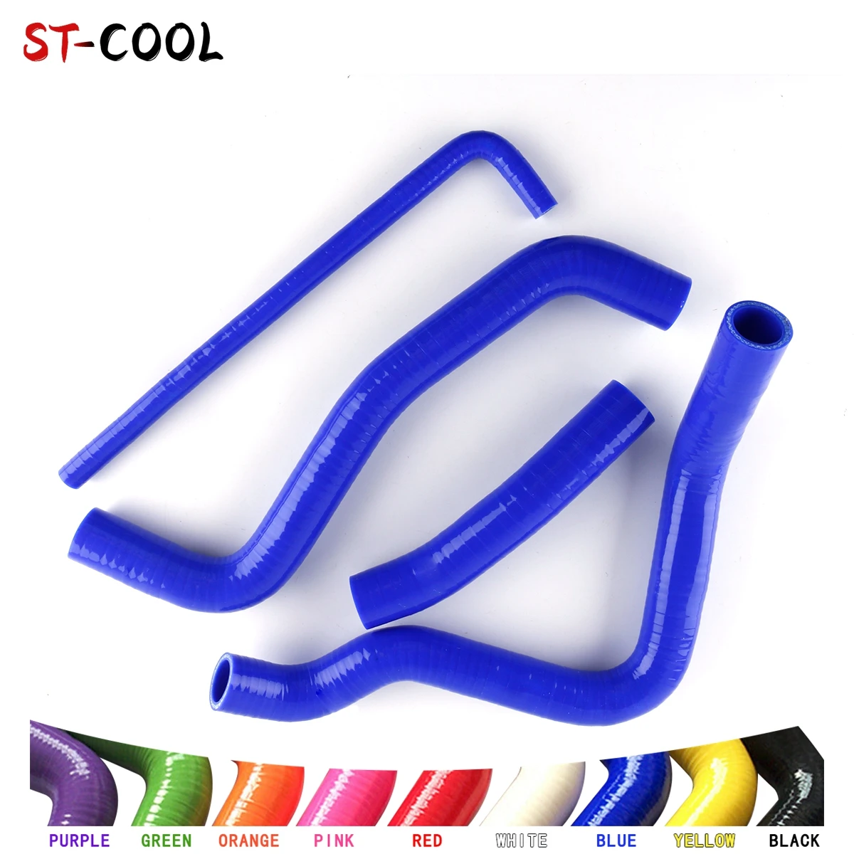 

For Suzuki GSXR 1000 K7 K8 GSX-R1000 07-08 2007 2008 Radiator Hoses Kit Silicone Tubes 4Pcs 10 Colors