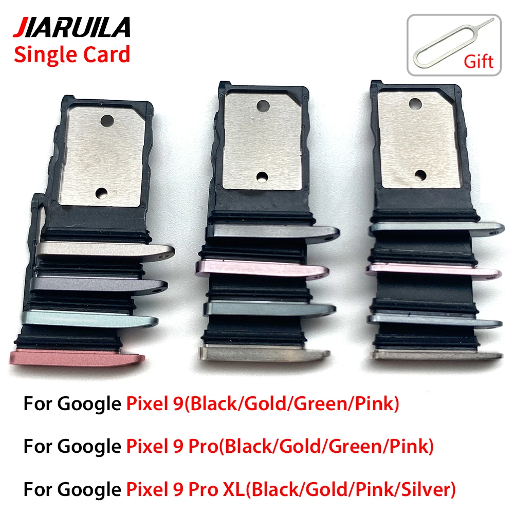 10 PCS Single SIM Card Slot SD Card Tray Holder Adapter For Google Pixel 9 9 Pro 9 Pro XL