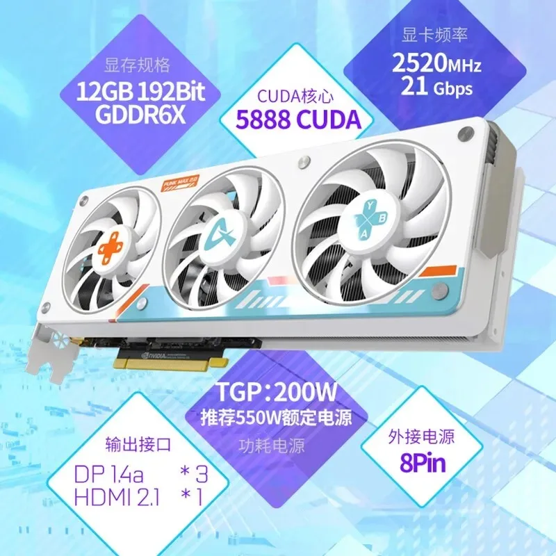 Gebruikt Bijl-Power Door Inno3d Geforce Rtx 4070X3W Oc 12Gb 192bit Gddr6x Rtx4070 Grafische Kaart Gaming Gpu Placa De Video Видеокарта