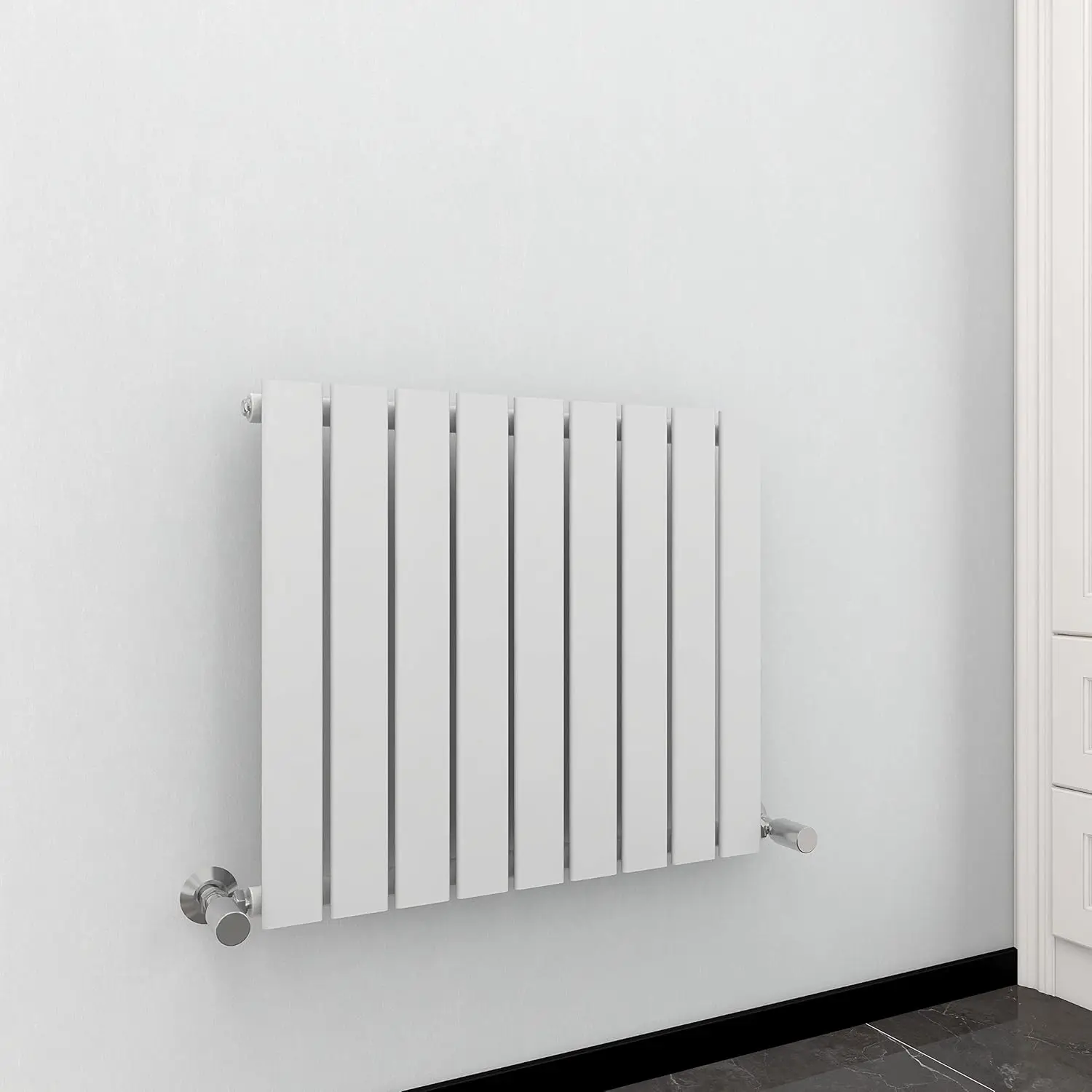 mcc direct Radiator Horizontal Vertical Designer Flat Panel Central Heating Radiator 600x612mm Single