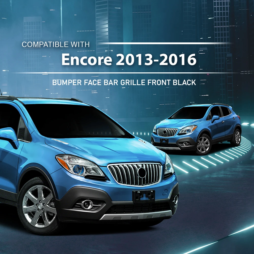 

New Bumper Face Bar Grille Front Black Fit for 2013-2016 Buick Encore Gm1036162