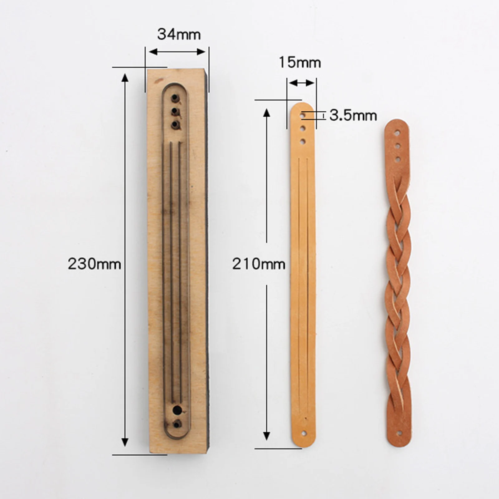 1 Set Metal Cutting Dies DIY Leather Bracelet Die Cut Knife Mould Hand Punch Tool, for Leathercraft Jewelry Arts Crafts Supplies