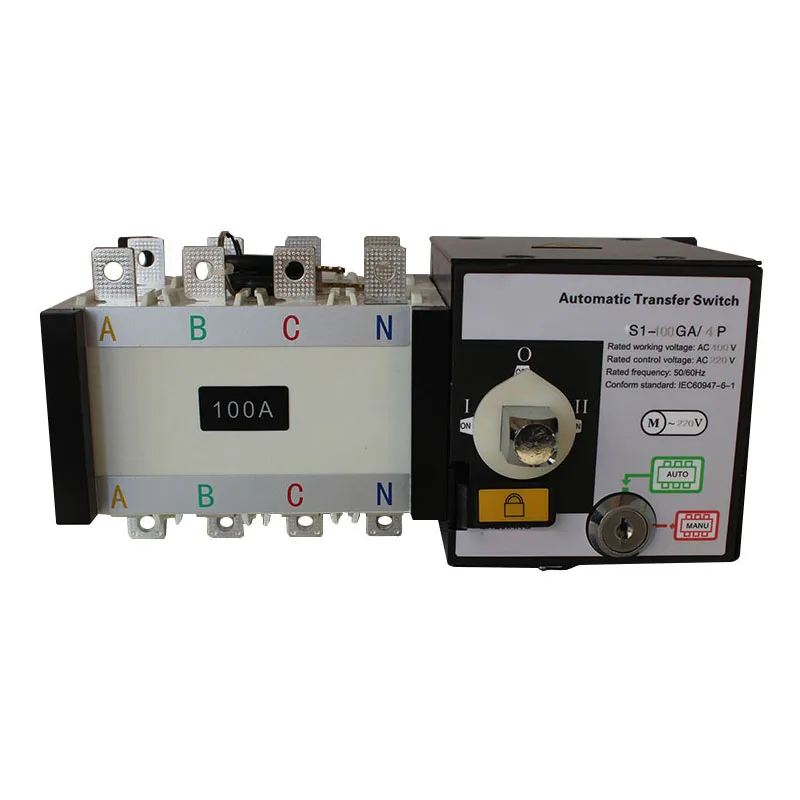 

ZJSHUYI SYQ1-100G 100A Dual Power Automatic Transfer Switch 4P Three-phase Four-wire Isolation Type Automatic Transfer Switch