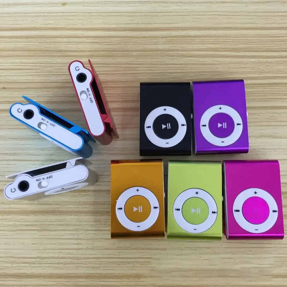 Mini lecteur de musique audio MP3, avec clip métallique, longue durée de veille, pratique, USB