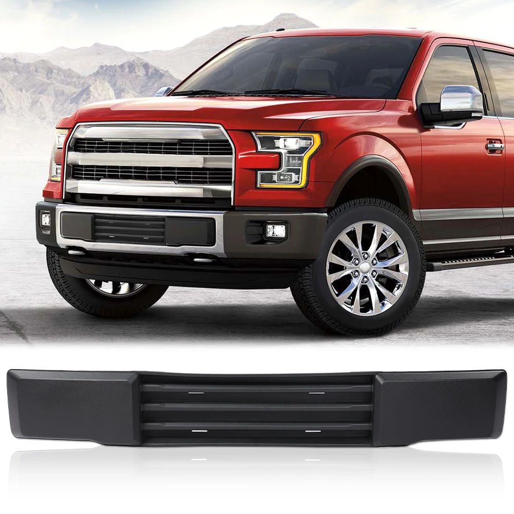 

Front Bumper License Plate Bracket Mount Fascia Cover Fit for 2015-17 Ford F-150 Plastic Black Car Accessories