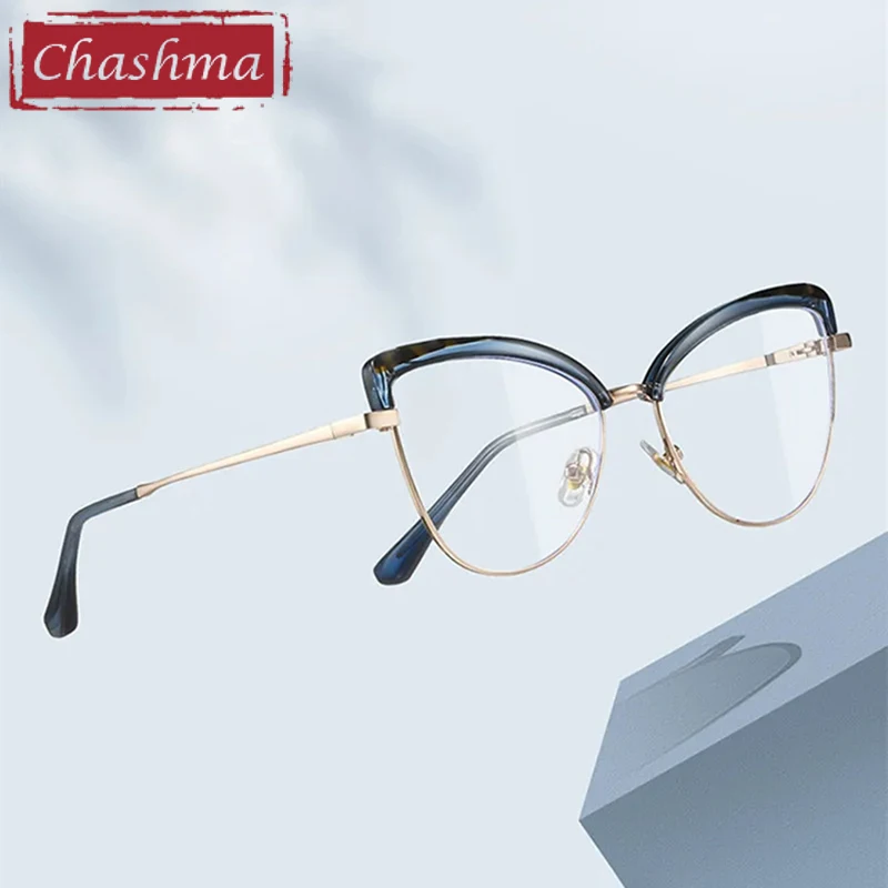 

Chashma Prescription Glasses Classic Design Cat Eye Female Eyeglasses Frames Optical Transparent Lens TR90 Light Eyewear Women
