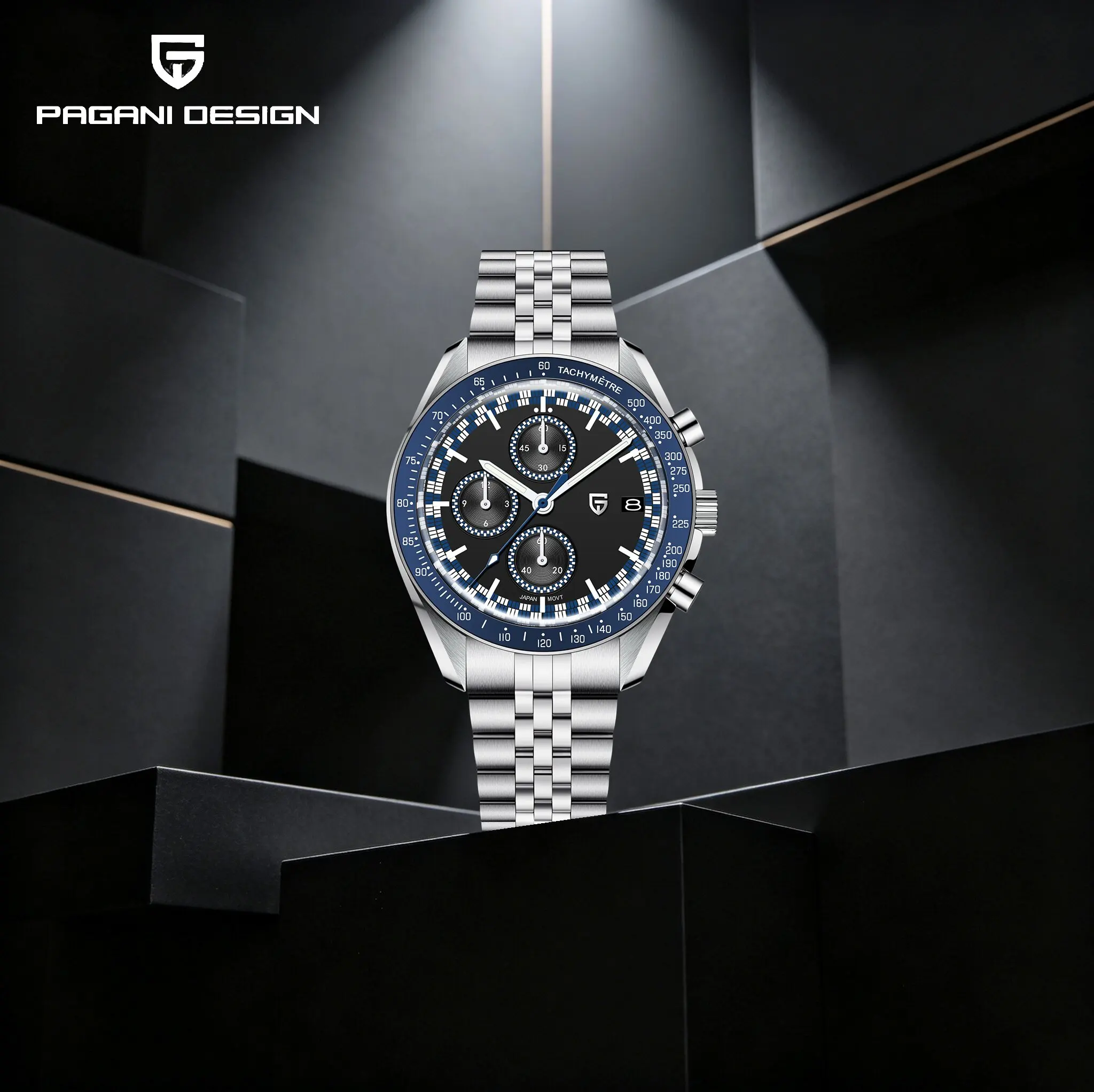 2026 PAGANI DESIGN Business Men Quartz Watch Stainless Sapphire Date Window Waterproof Sporty Wristwatch For Daily & Casual Wear