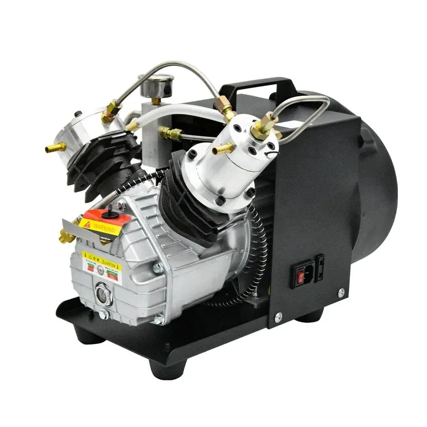 Double Cylinder High Pressure 4500psi 300bar Diving PCP Air Compressor for Paintball Snorkeling Water Sports Hunting 110V/220V