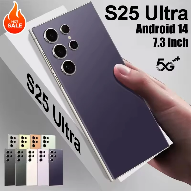 

2025 Global version Mobile Phones S25 Ultra 7.3HD Cellphones 22G+2T Original Smartphone Dual SIM Android 14 8000mAh 5G Phone