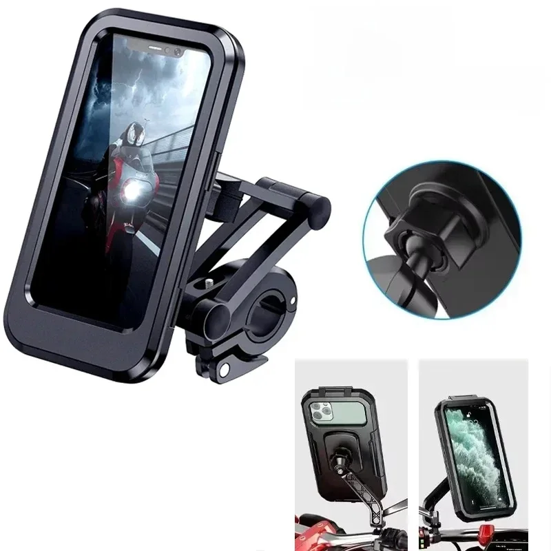 AliExpress NONE Waterproof Motorcycle Bike Mobile Phone Holder Support Universal Bicycle GPS 360° Swivel Adjustable Motorcycle Cellphone Holder