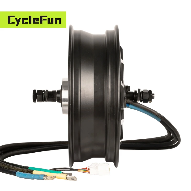 YMMOTOR 13*3.5 Inci 3000W V3 WP BLDC Roda Kustom Motor Hub 3KW untuk Sepeda Motor Listrik Daya Tinggi Kecepatan Terus Menerus 90kmh