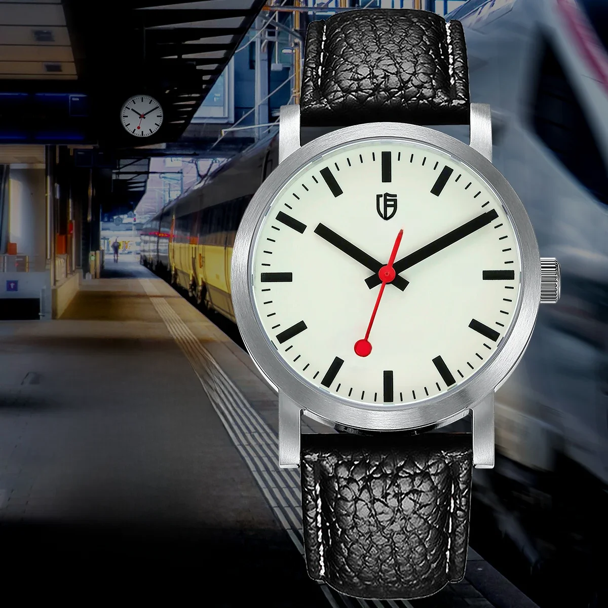 BERNY Horloge voor Mannen Automatische Self-Wind Luxe Horloge Sappire MIYOTA 8215 Top Lichtgevende 5ATM Mechanische Track Horloge - afbeelding 2