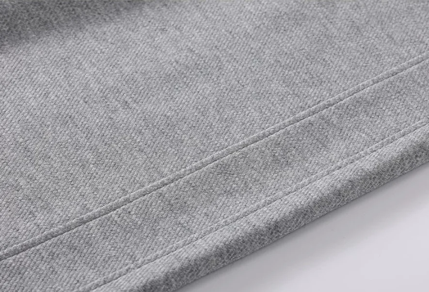 Damen High-Waist Loose Sweatpants mit Kordelzug, Harem-Stil, lässige gerade Hose, weite Baggy-Hose in Grau und Schwarz, Bodenlange Hose – Detail 13