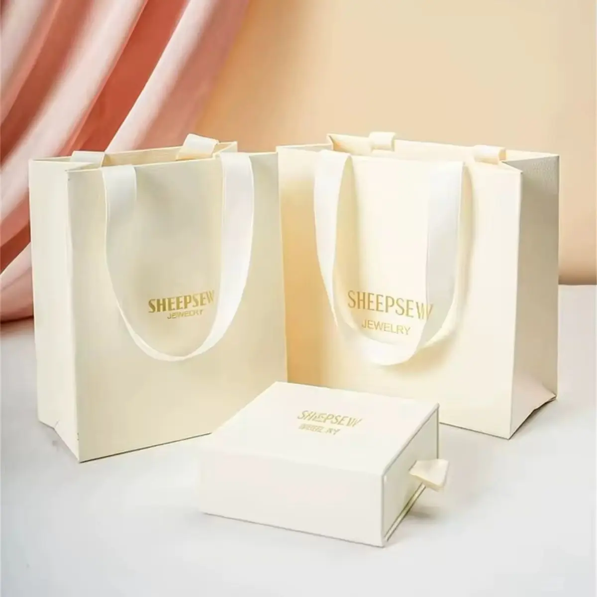 

24/50/100pcs Wholesale Luxury Jewelry Gift Box Portable Hard Box Sponge Lining Customized Logo Foil Stamping Embossing UV Printi