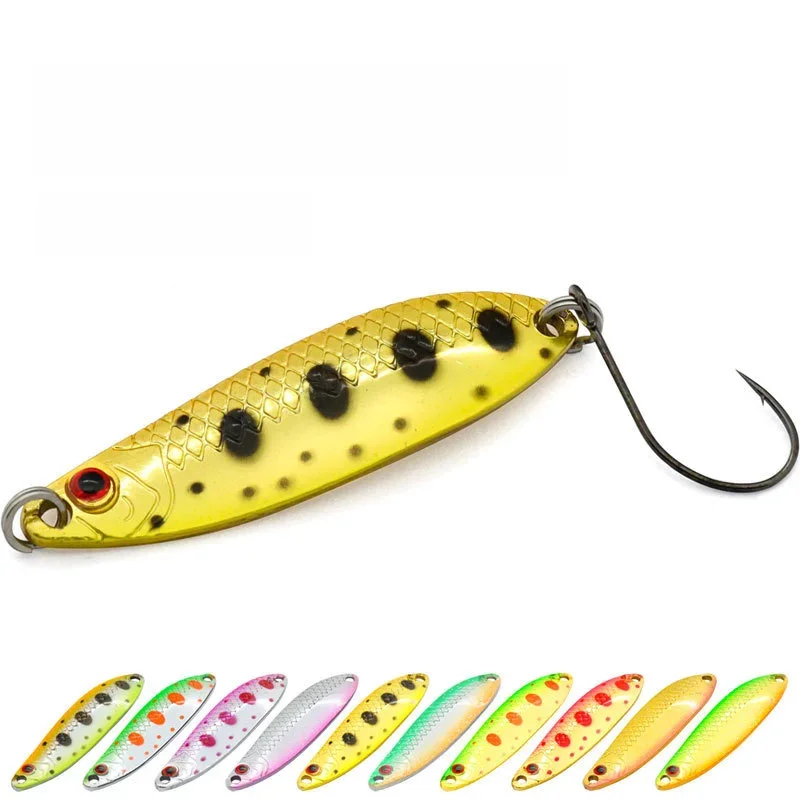 Cuillère en métal leurres de pêche 2.5g 3.5g 5g gabarit en métal Pesca Micro leurres paillettes pour ruisseau de rivière bar d'eau douce brochet truite
