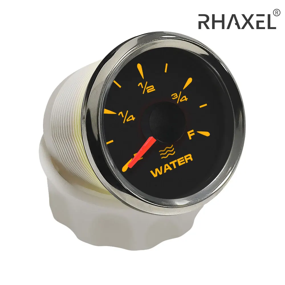 RHAXEL 52mm Waterproof Water Level Gauge Meter Signal 0-190ohm 240-33ohm Adjustable for Boat Car Truck Level Sensor 150-900mm