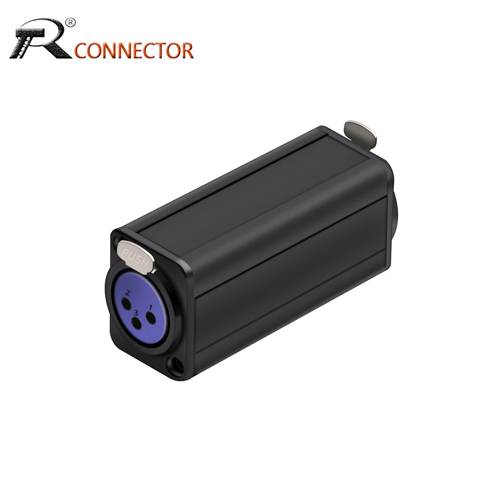 1pc D-Type XLR Female to Female Adapter Panel Mount Chassis Socket 3Pin XLR Coupler Cable Adapter Straight Extension Connector