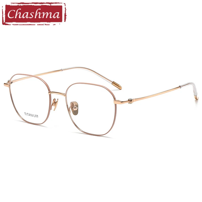 Chashma Prescription Glasses Irregular Square Eyeglasses Frames Pure Titanium Top Quality Small Face Spectacles for Women Gafas