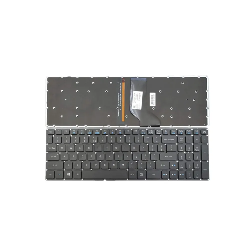 لوحة مفاتيح الكمبيوتر المحمول لشركة أيسر لأسباير VX5-591G إصدار الولايات المتحدة الأمريكية باللون الأسود