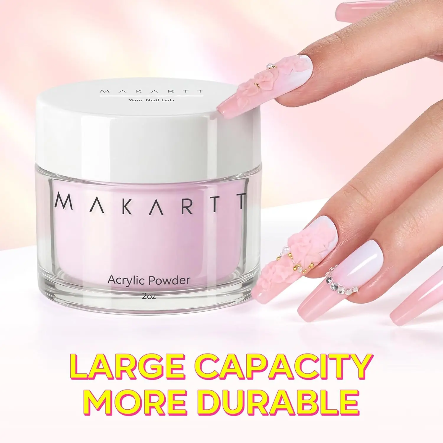 Acrylpulver 56g, Makartt Professionelles Nude Acryl-Nagelpulver für Verlängerung, Dekoration, Modellage, French Manicure, 3D-Kunstgel, Salon – Detail 13