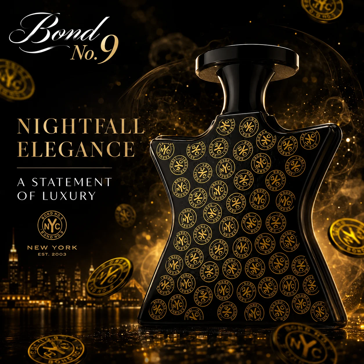 Bond No.9 New York Wall Street Perfume Eau De Parfum 100ml for Men Long Lasting Luxury Niche Fragrance Spray Fresh Citrus Blackcurrant Rose Oud Amber Musk Woody Scent Daily Wear Travel Gift view 7