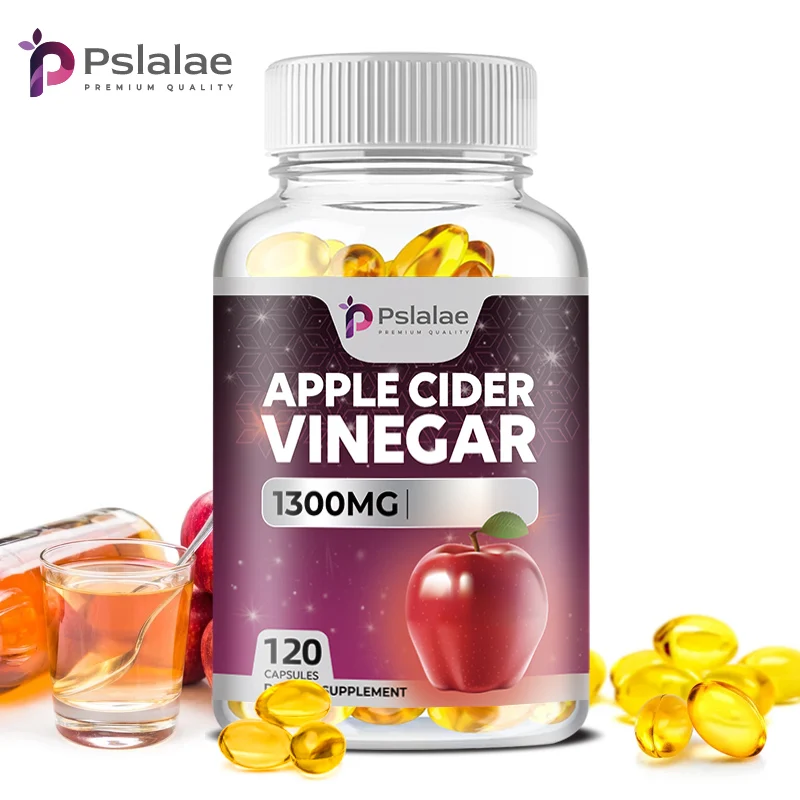 Apple Cider Vinegar Capsules - Detox, Fat Burning, Weight Management, Appetite Suppressant, Bloating Relief - 120 Capsules