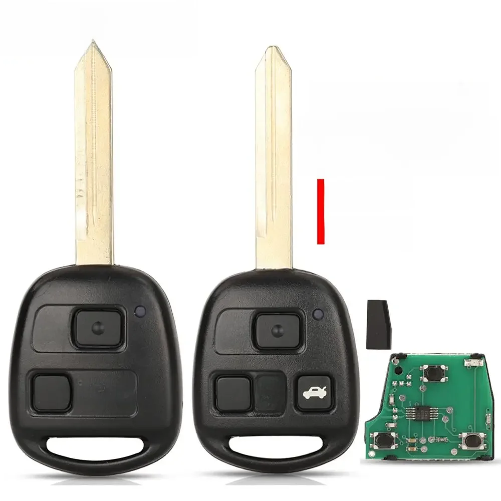 Jingyuqin-chave esperta do carro de controle remoto, 433MHz, microplaqueta 4C, Toyota Yaris,