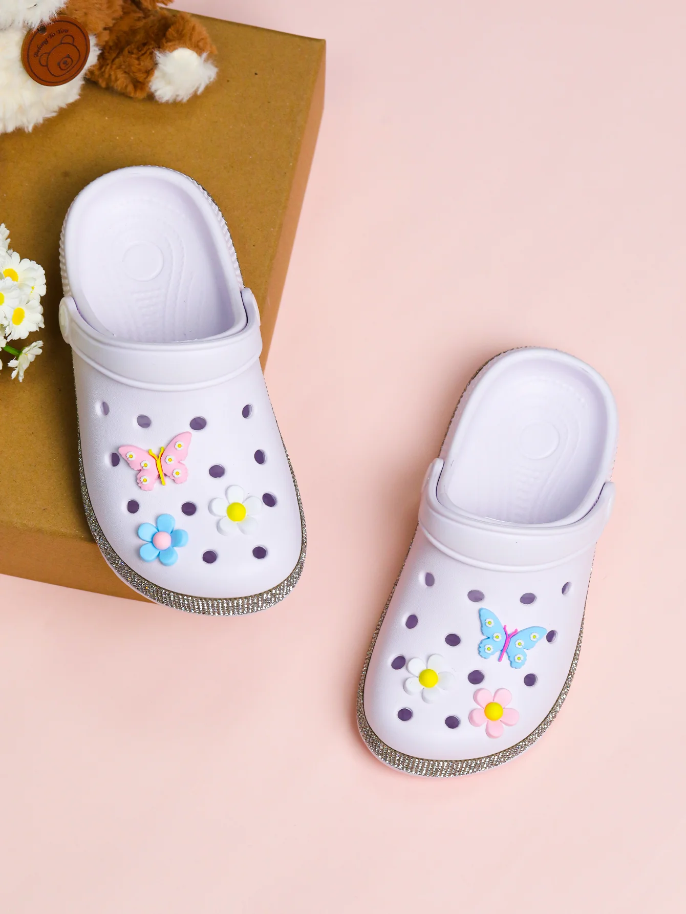 Kinderschuhe für den Garten, leichte EVA-Kinderschuhe und -Pantoffeln, rutschfeste Sandalen, atmungsaktive Slipper für drinnen und draußen K55 – Detail 3