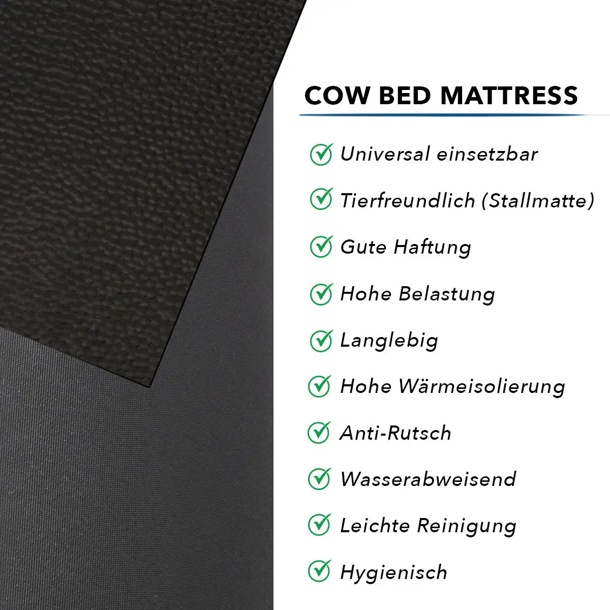 Afbeelding 7: Rubberen stalvloermat voor paarden, koeien en varkens |   Robuuste rubbermat voor veeteelt & stallen |   200x100 cm |   4,5 mm sterk |   Antislip, waterbestendig & makkelijk te onderhouden |   GW4005