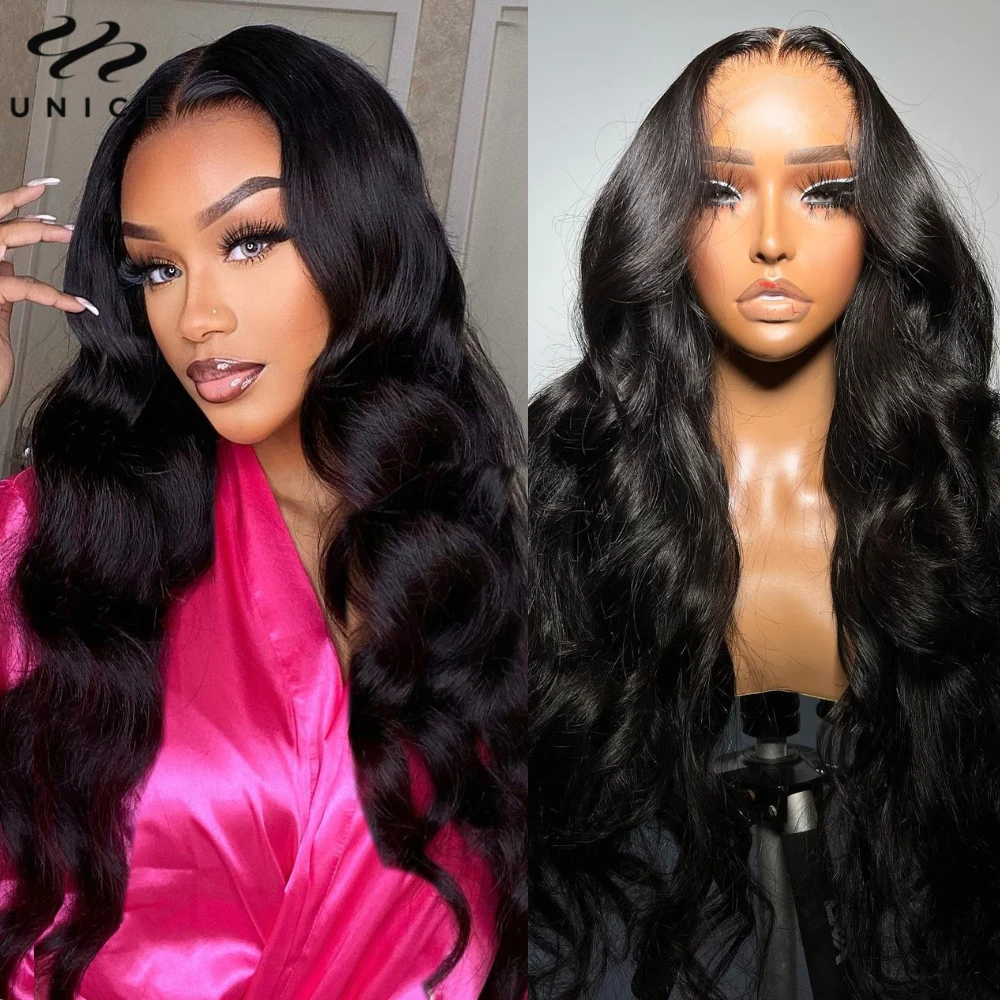 UNICE Hair Body Wave 5x5 HD Lace Wig 100% Human Hair Glueless Wigs for Women 150% Density 26Inch