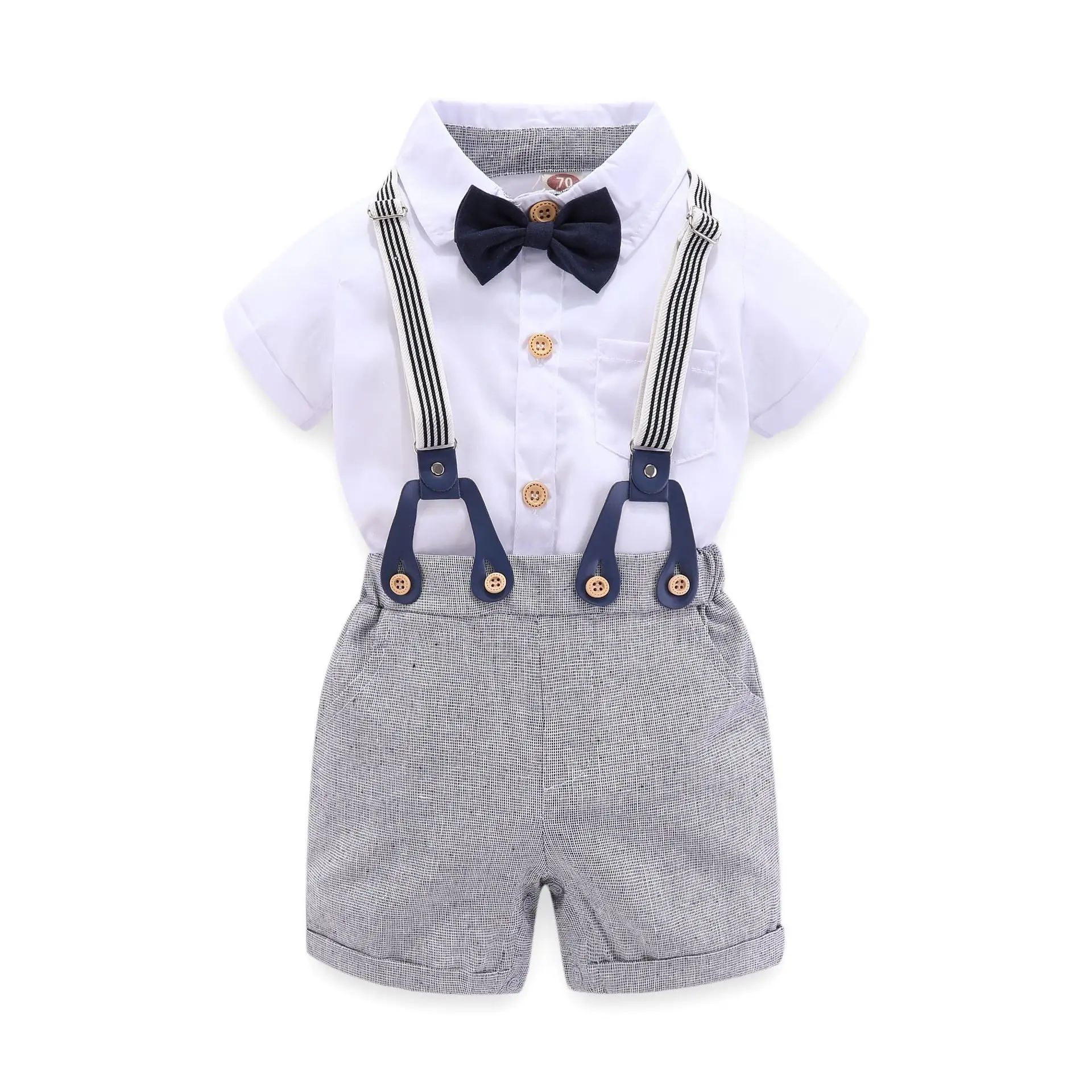 

Factory Outfits Toddler Baby Clothing Two Piece Set Children's Gentleman With Suspender Boys Wearing Panties