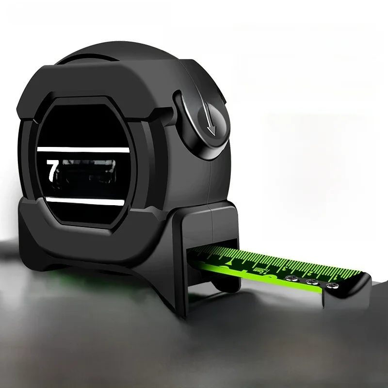 Self Locking Fluorescent Steel Tape Measure High-Precision Laser Inkjet Code Box Ruler Measuring Tool Widened Meter Ruler