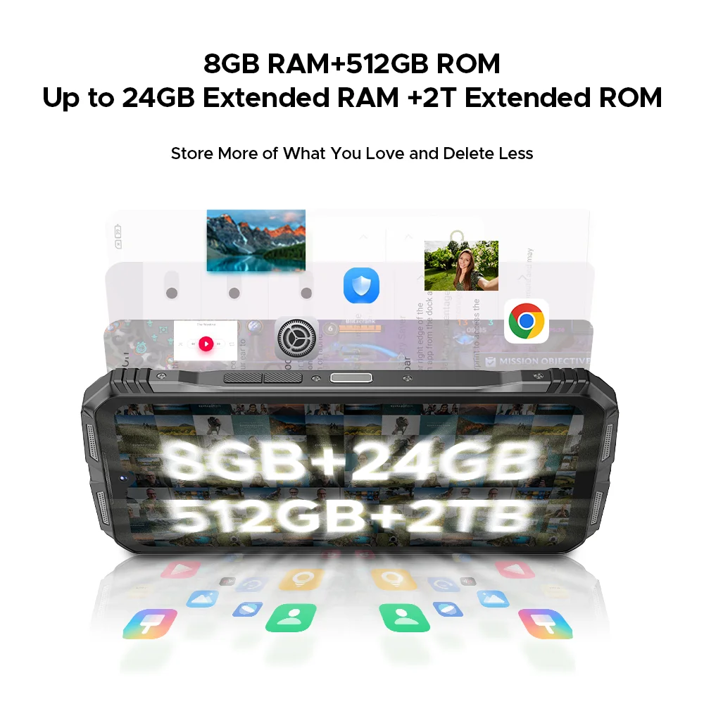 الإصدار العالمي DOOGEE S118 Pro 5G أبعاد الهاتف الوعرة 7050 10800mAh بطارية 6.6 ''FHD 120 هرتز 8GB RAM 512GB ROM هاتف محمول NFC