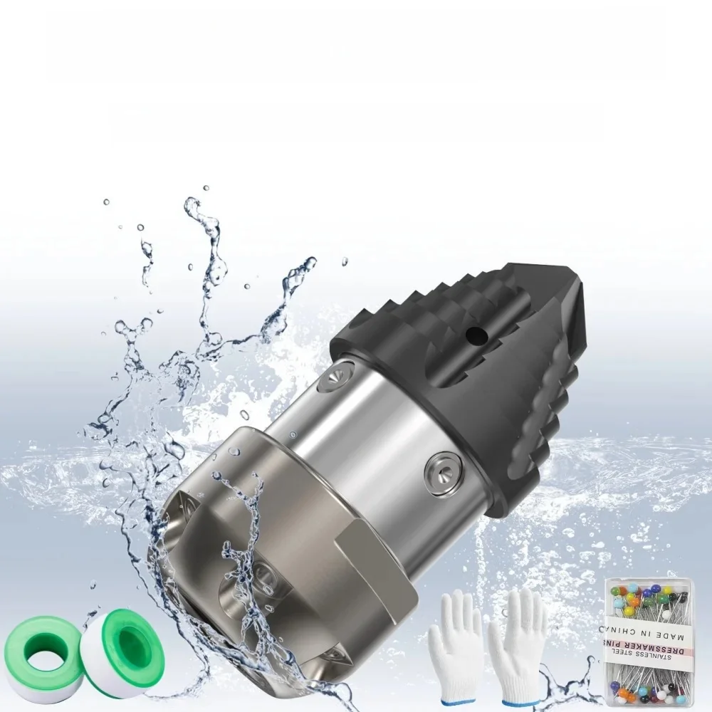 1 / 2 acier inoxydable haute pression buse rotative buse d'égout buse de nettoyage de drain de tuyau à grand débit outil de drainage