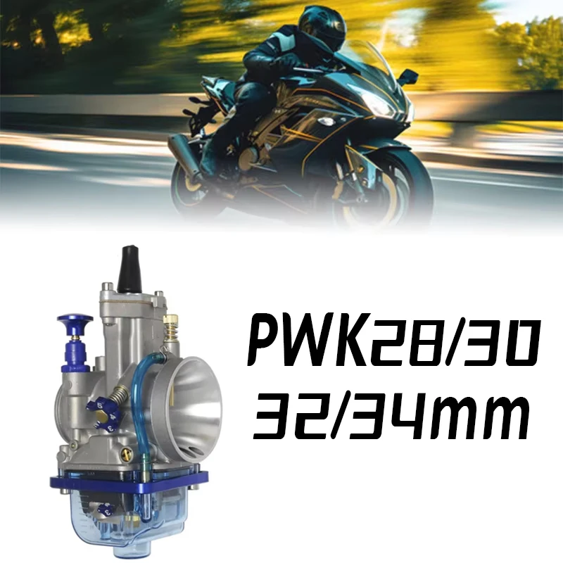 Carburatore moto PWK con ciotola blu ad alte prestazioni 28mm 30mm 32mm 34mm parti da corsa per KTM Honda Suzuki Yamaha