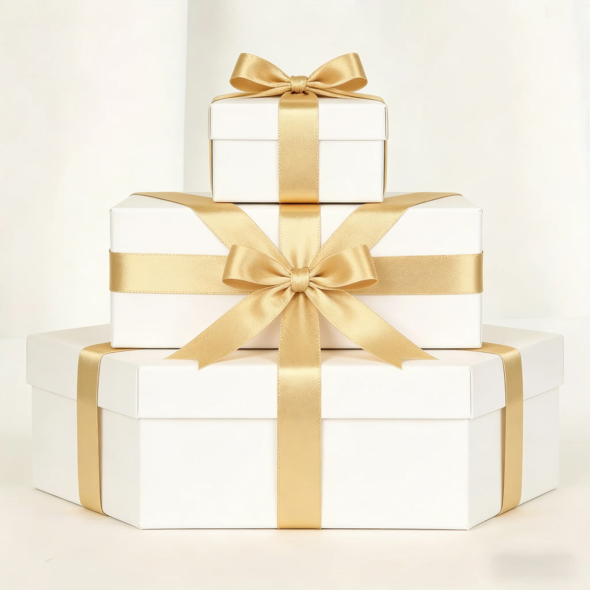 

Gold Satin Ribbon Single Roll: Smooth Silky Material for Elegant Gift Wrapping & Charming Party Decor.