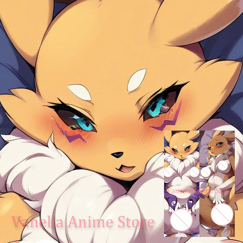 Dakimakura Renamon Spread Pussy Anime Double Sided Print Body Pillow Cover Life Size Pillowcase