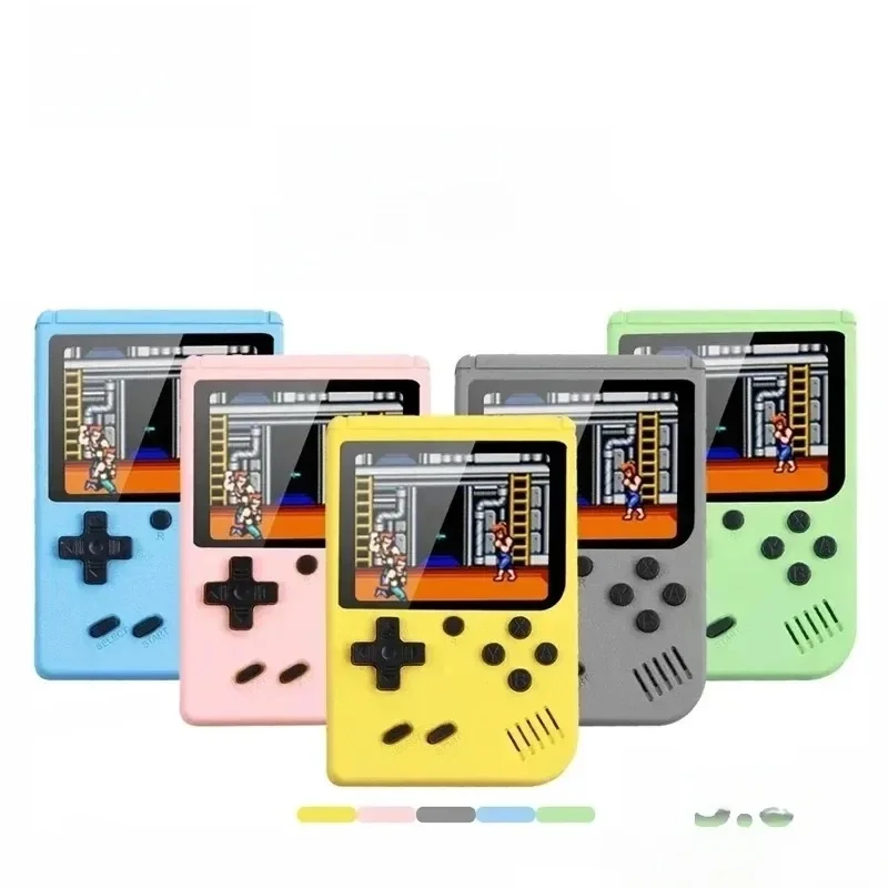 Tragbare Mini-Handheld-Videospielkonsole im Retro-Stil, 8 Bit, 3,0 Zoll LCD-Farbe, Kinderspiel-Player, integriert, 400 Spiele für Kinder, Weihnachtsgeschenk
